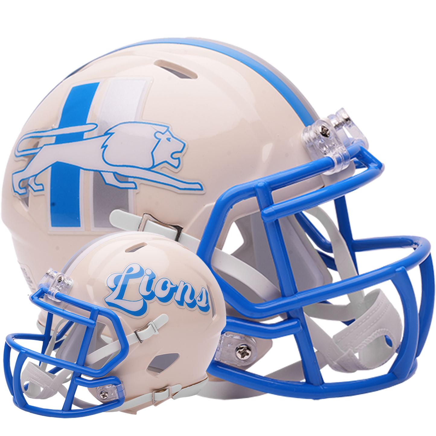 Detroit Lions Riddell Speed Mini Football Helmet retro officially licensed NFL collectible