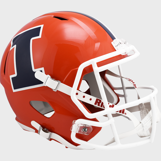 NCAA Illinois Fighting Illini Full Size REPLICA Football Helmet - ORANGE