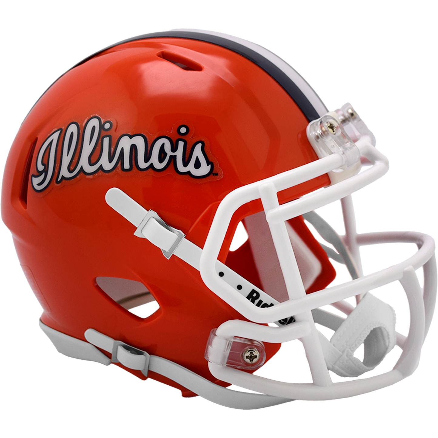 Illinois Fighting Illini script logo mini helmet