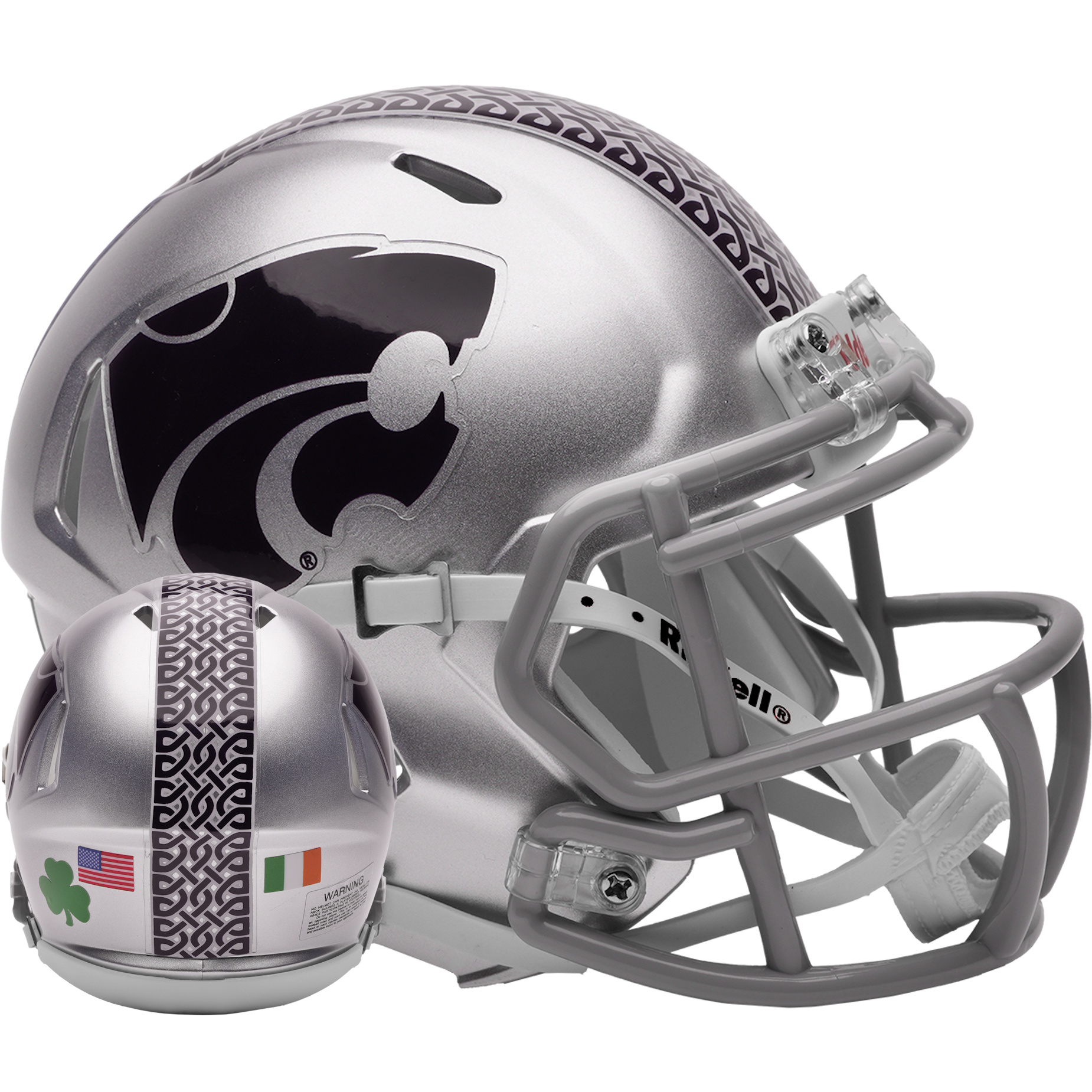 Buy NCAA Kansas State Wildcats SPEED Mini Football Helmet DUBLIN – ProFootballStuff