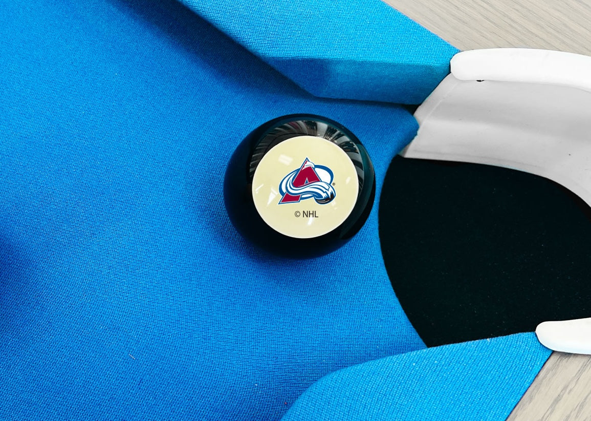 Colorado Avalanche NHL pool table 8-ball - lifestyle photo