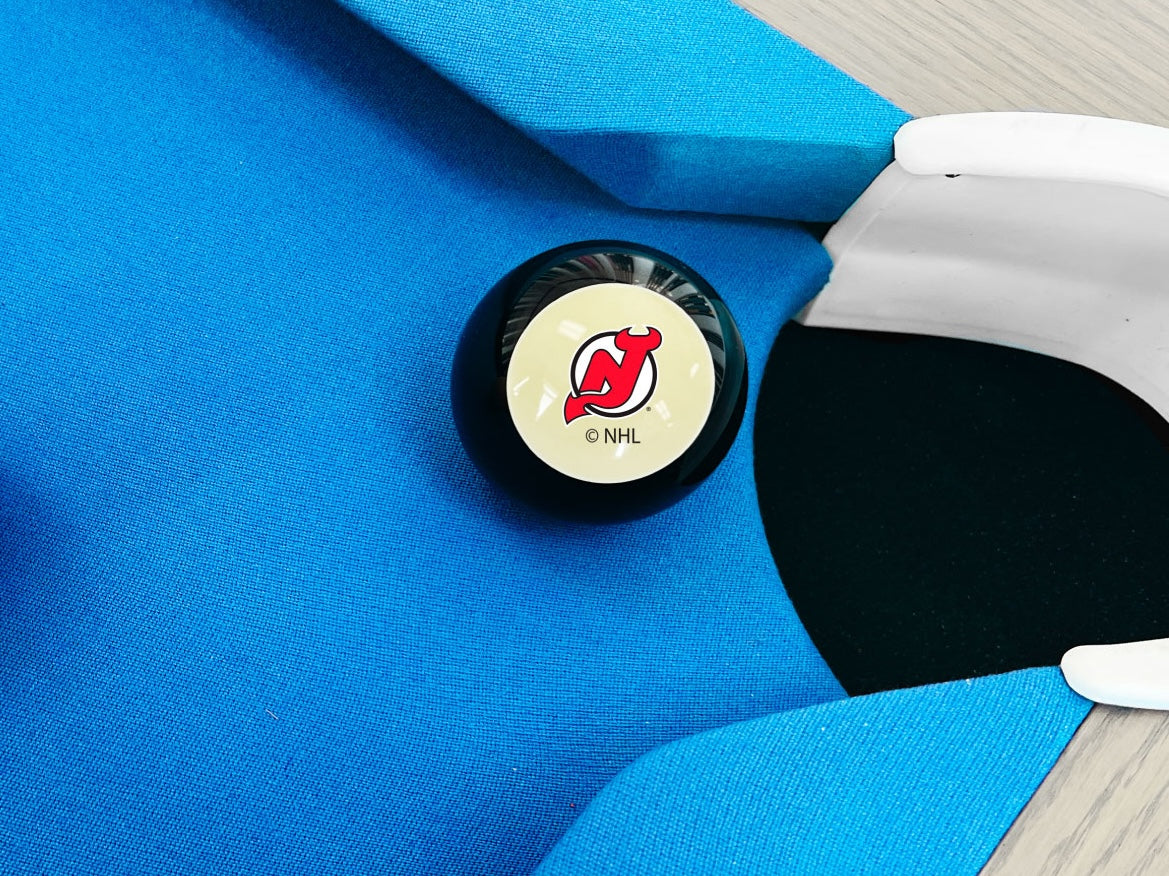 New Jersey Devils NHL pool table 8-ball - lifestyle photo