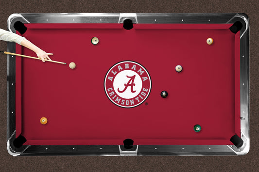 Alabama Crimson Tide Custom Pool Table Replacement Felt Lifestyle