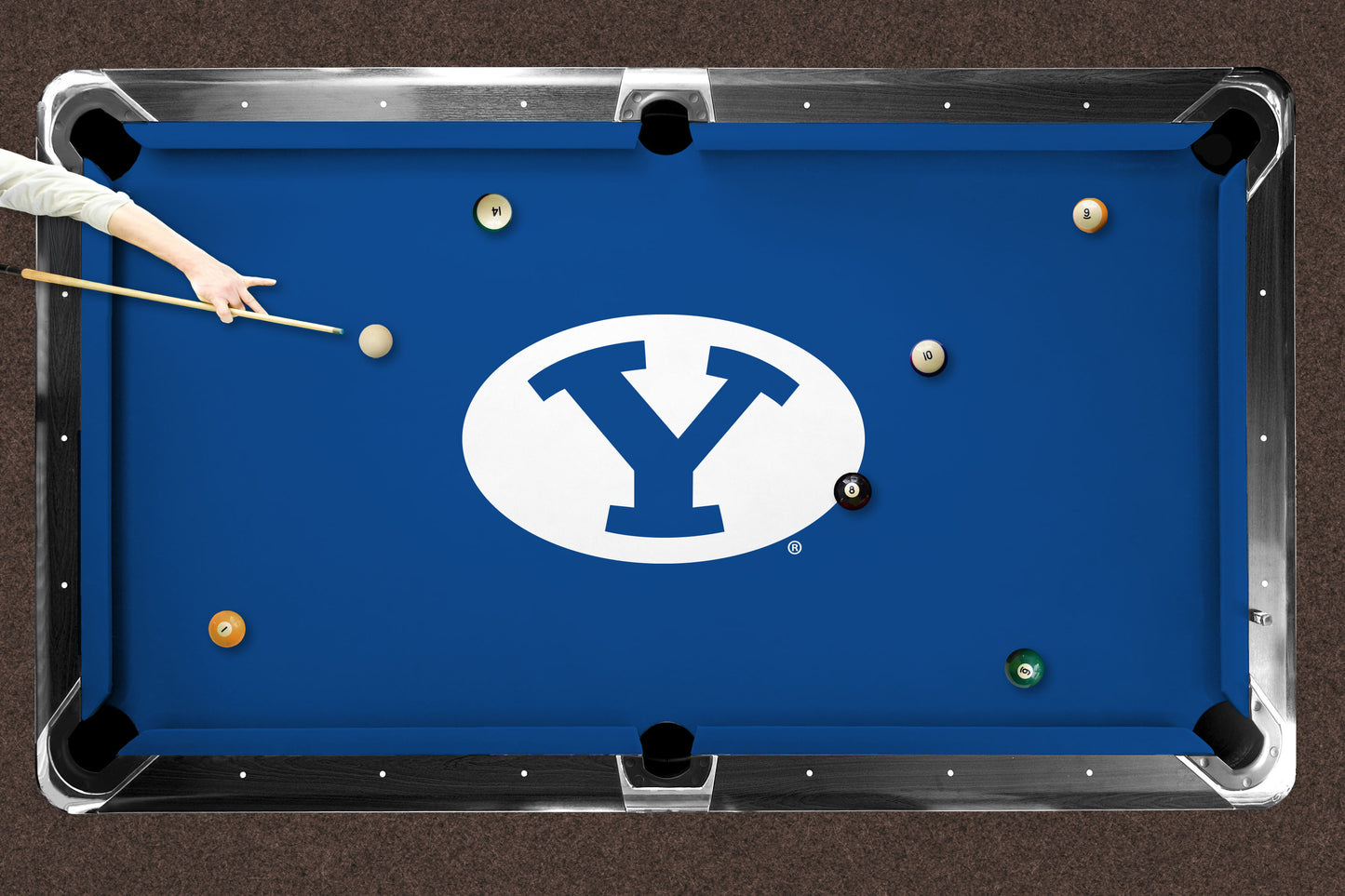 BYU Cougars Custom Pool Table Replacement Felt Lifestyle