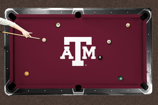 Texas A&M Aggies Custom Pool Table Replacement Felt Lifestyle