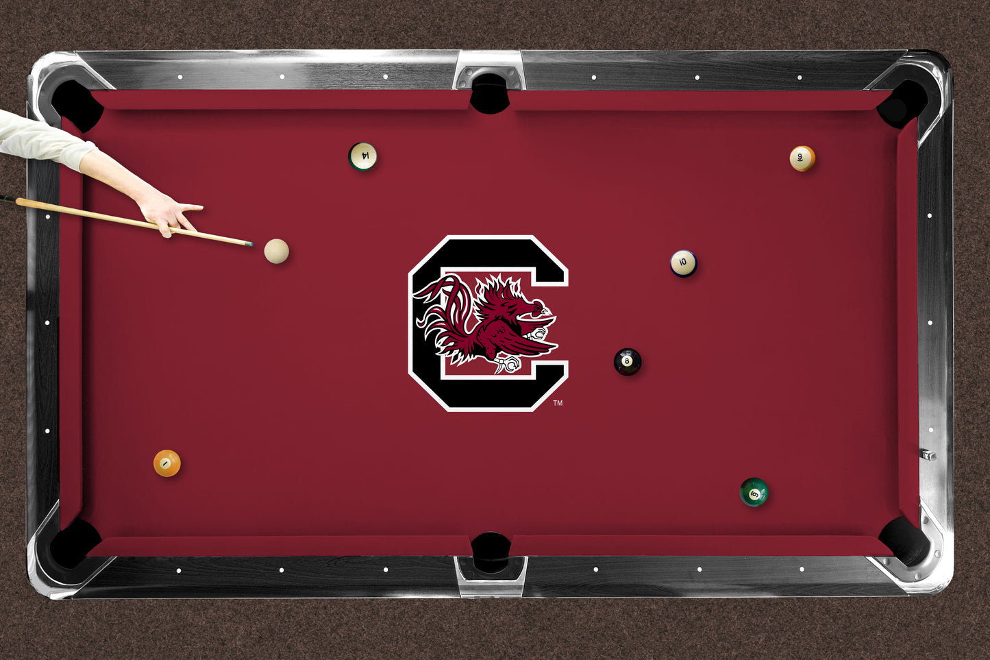 South Carolina Gamecocks Custom Pool Table Replacement Felt Lifestyle