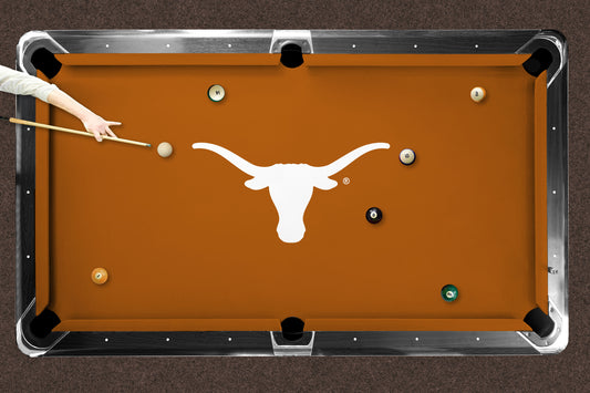 Texas Longhorns Custom Pool Table Replacement Felt Lifestyle