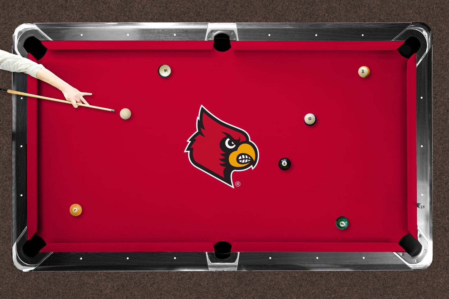 Louisville Cardinals Custom Pool Table Replacement Felt Lifestyle