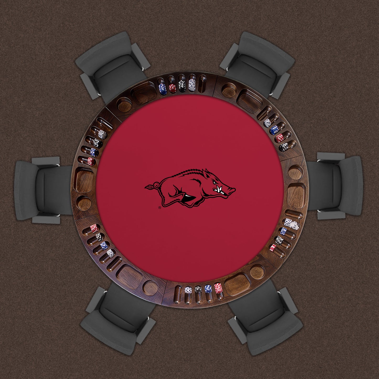Arkansas Razorbacks Custom Game Table Replacement Felt Lifestyle