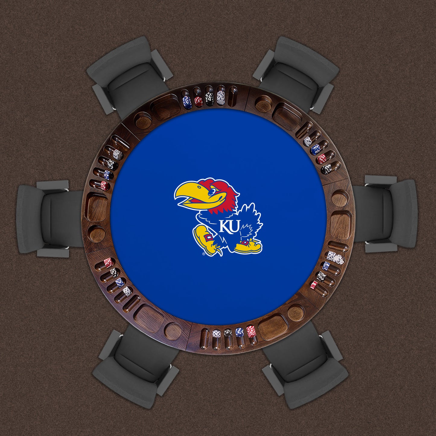 Kansas Jayhawks Custom Game Table Replacement Felt Lifestyle