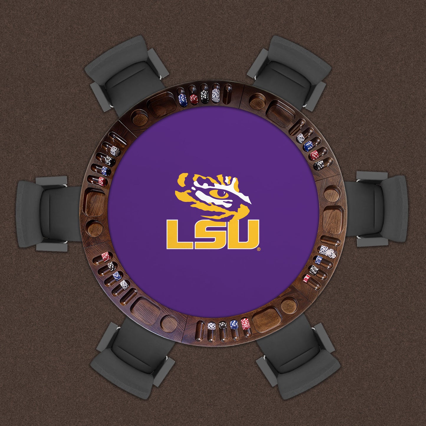 LSU Tigers Custom Game Table Replacement Felt Lifestyle