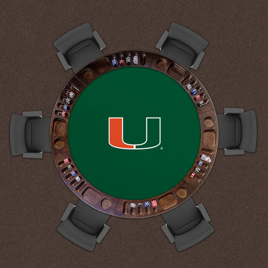 Miami Hurricanes Custom Game Table Replacement Felt Lifestyle