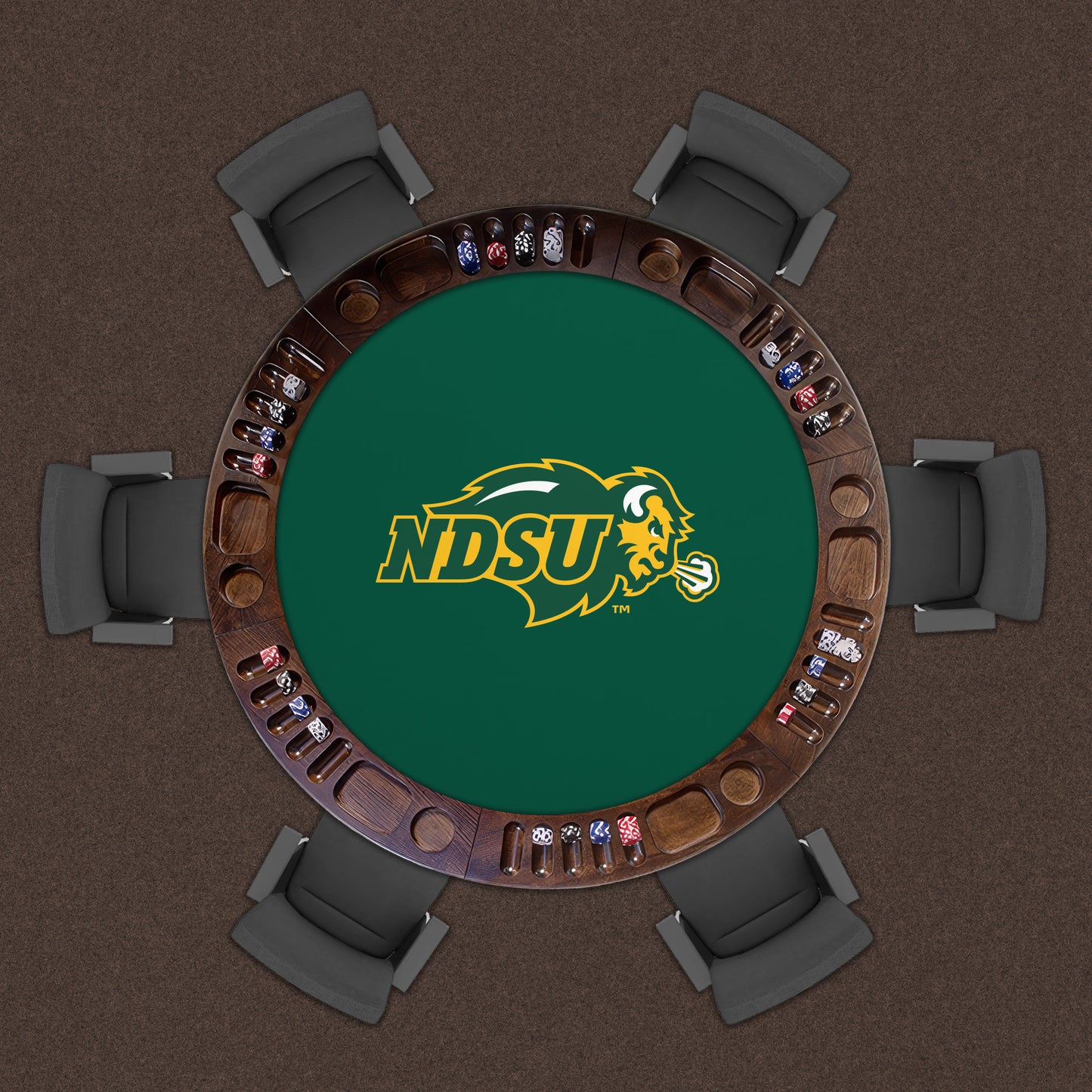 North Dakota State Bison Custom Game Table Replacement Felt Lifestyle