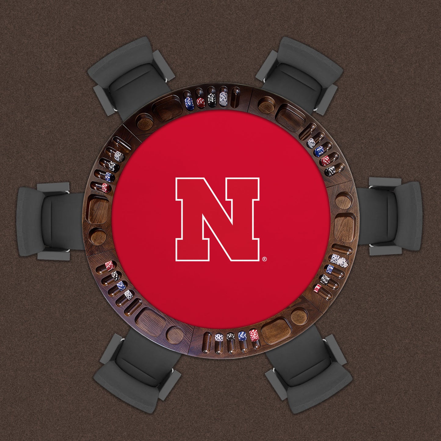 Nebraska Cornhuskers Custom Game Table Replacement Felt Lifestyle