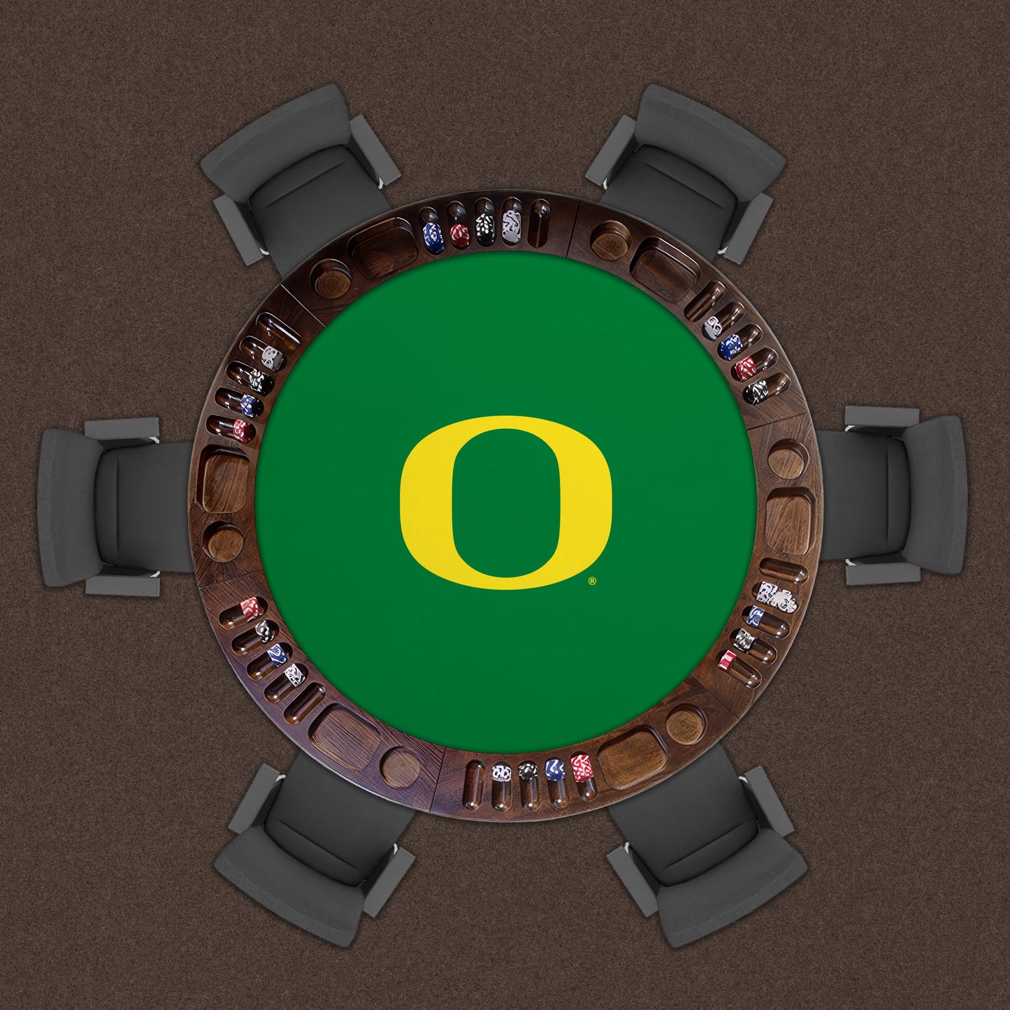 Oregon Ducks Custom Game Table Replacement Felt Lifestyle