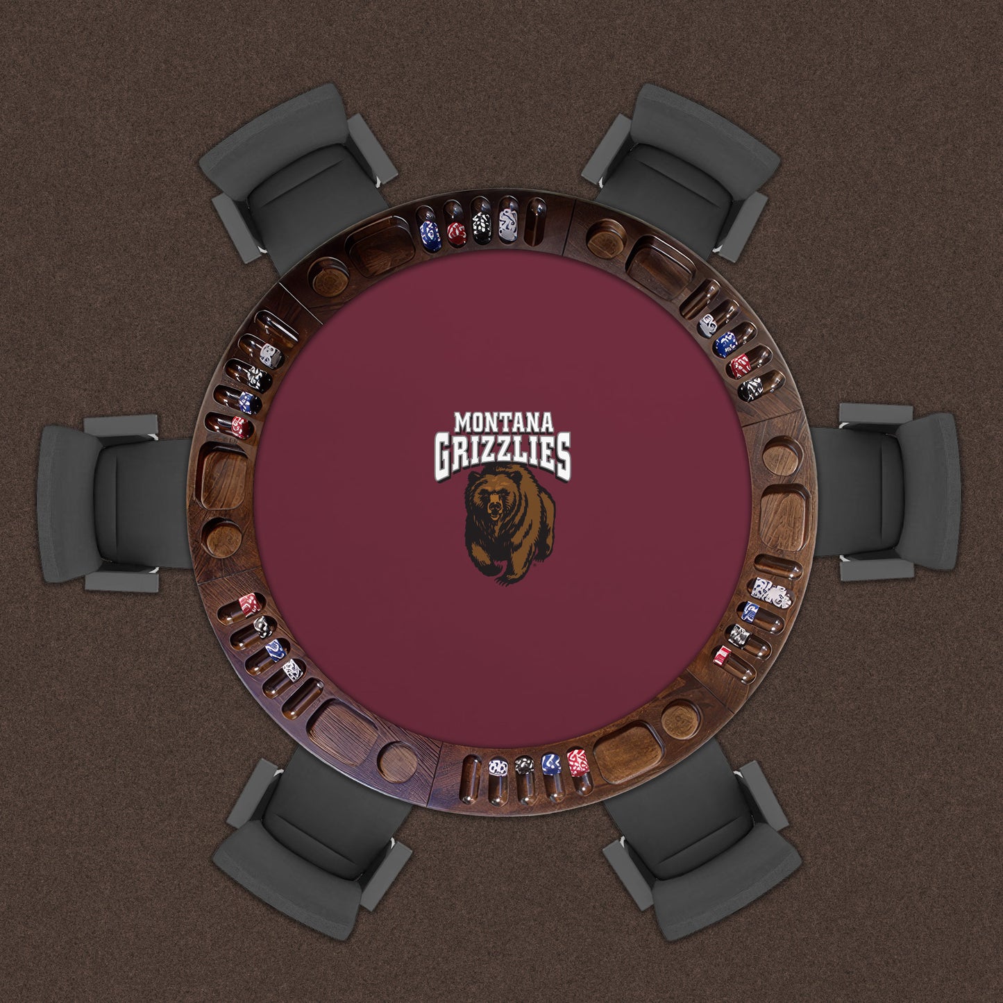 Montana Grizzlies Custom Game Table Replacement Felt Lifestyle