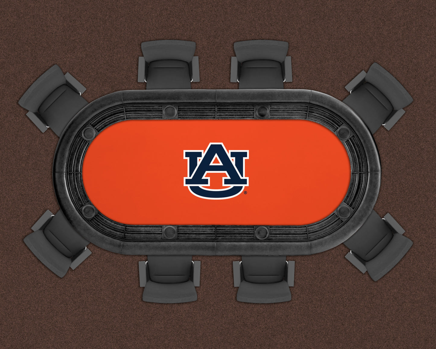 Auburn Tigers Custom Poker Table Replacement Felt LIFESTYLE