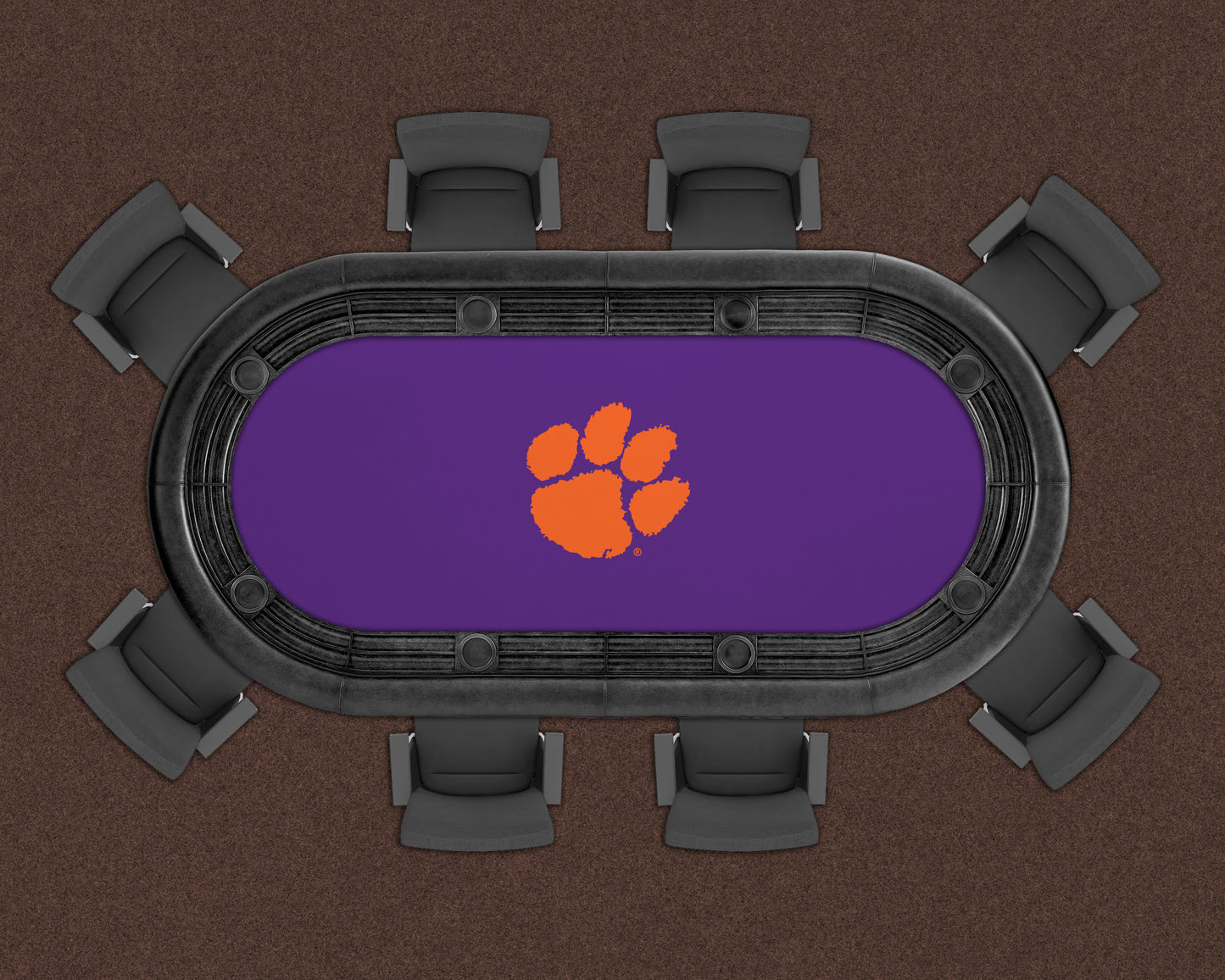 Clemson Tigers Custom Poker Table Replacement Felt LIFESTYLE