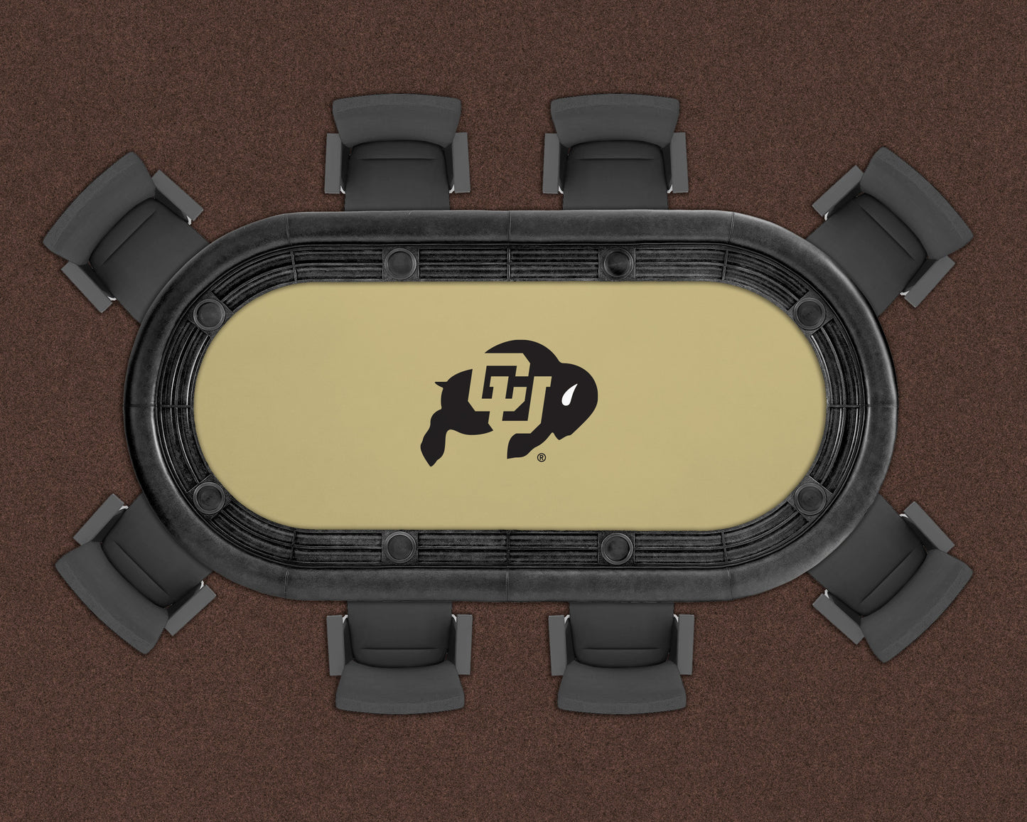 Colorado Buffaloes Custom Poker Table Replacement Felt LIFESTYLE