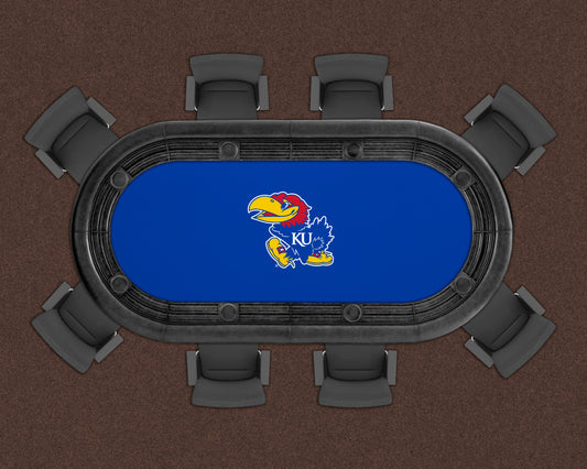 Kansas Jayhawks Custom Poker Table Replacement Felt LIFESTYLE