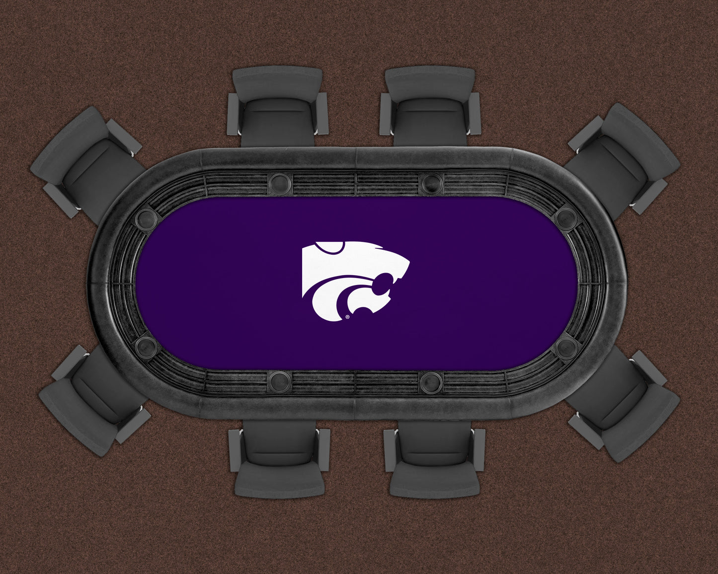 Kansas State Wildcats Custom Poker Table Replacement Felt LIFESTYLE