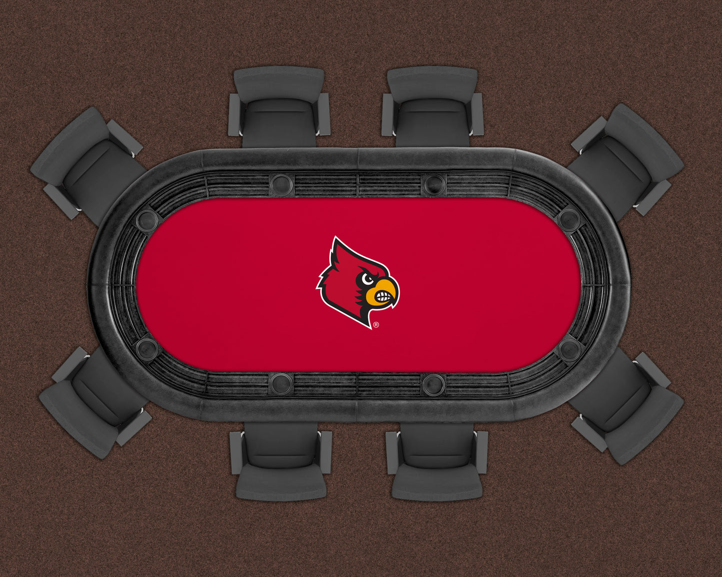Louisville Cardinals Custom Poker Table Replacement Felt LIFESTYLE