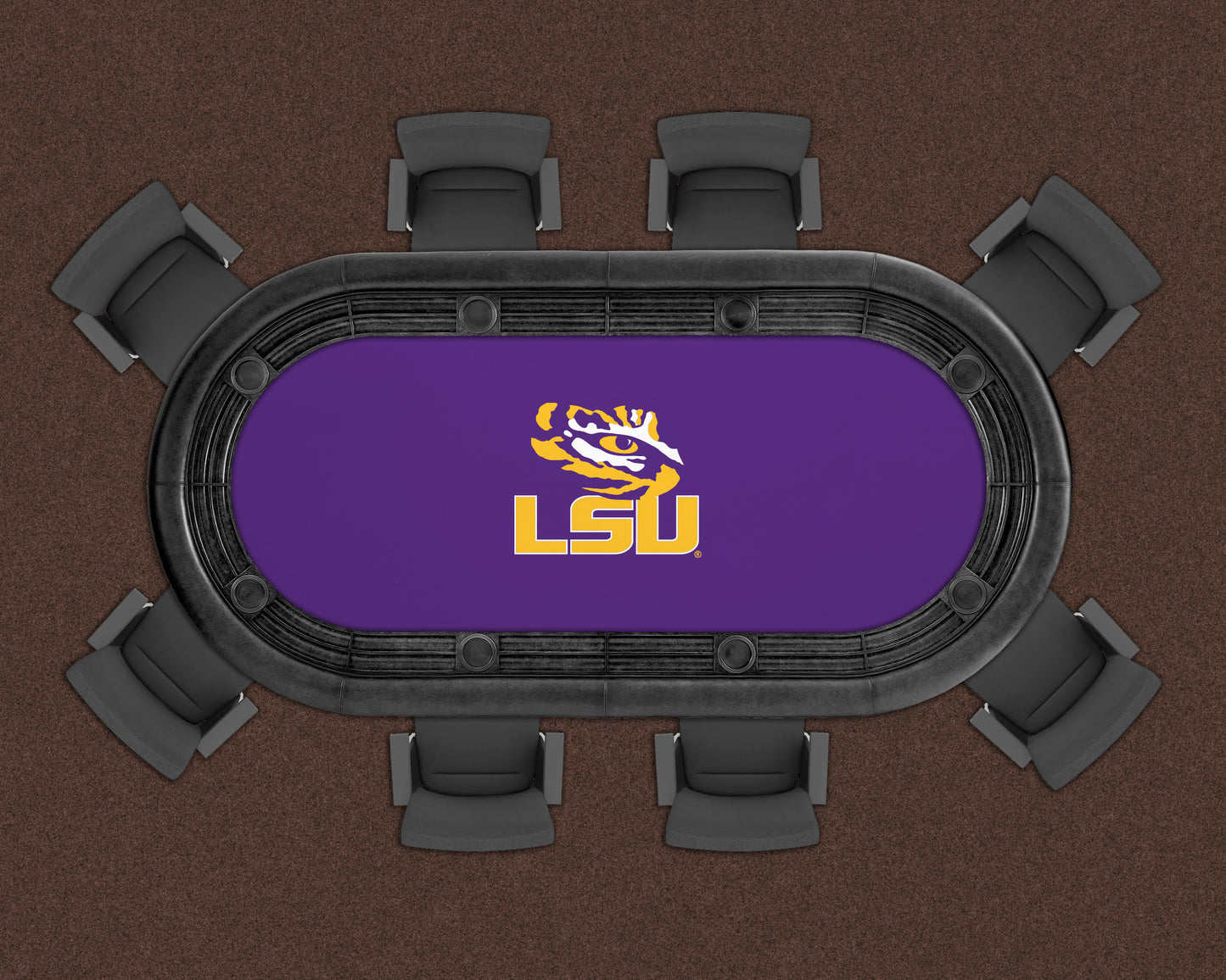 LSU Tigers Custom Poker Table Replacement Felt LIFESTYLE