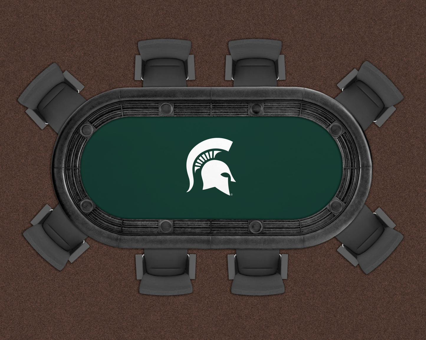 Michigan State Spartans Custom Poker Table Replacement Felt LIFESTYLE