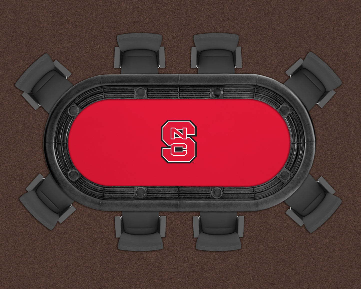 NC State Wolfpack Custom Poker Table Replacement Felt LIFESTYLE