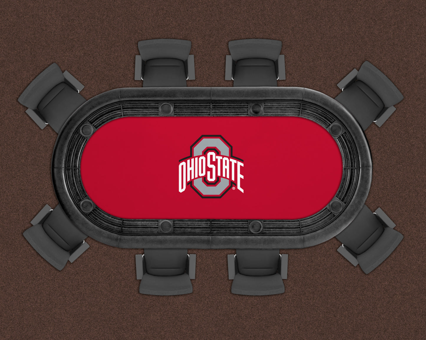Ohio State Buckeyes Custom Poker Table Replacement Felt LIFESTYLE