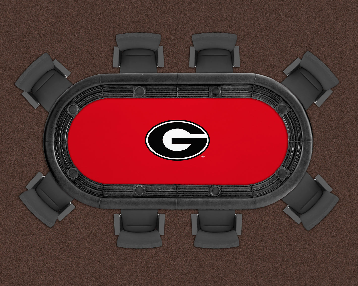 Georgia Bulldogs Custom Poker Table Replacement Felt LIFESTYLE