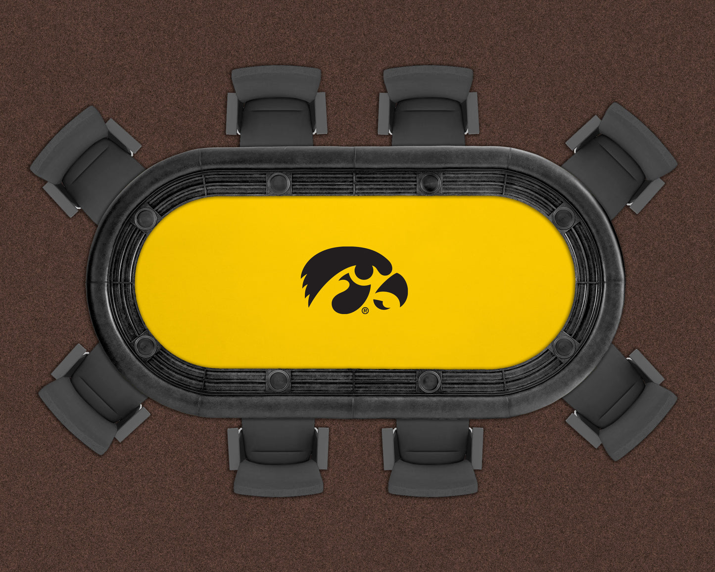 Iowa Hawkeyes Custom Poker Table Replacement Felt LIFESTYLE