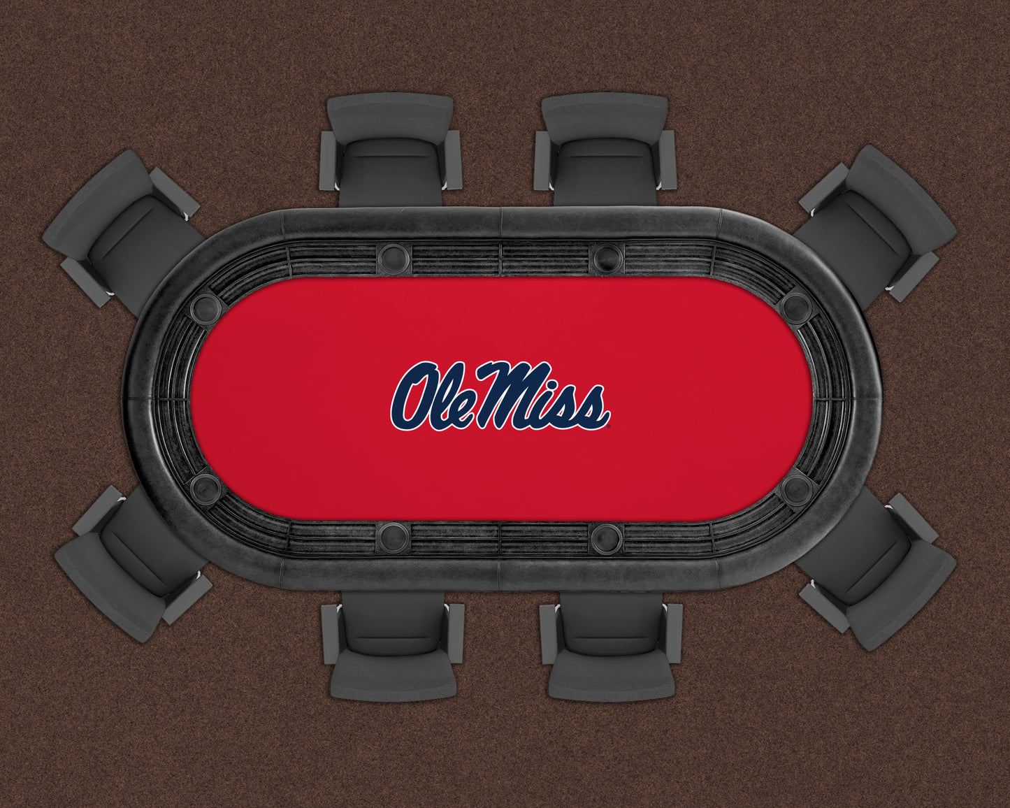 Mississippi Rebels Custom Poker Table Replacement Felt LIFESTYLE