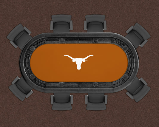 Texas Longhorns Custom Poker Table Replacement Felt LIFESTYLE