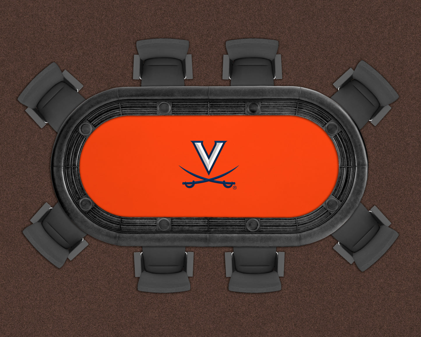 Virginia Cavaliers Custom Poker Table Replacement Felt LIFESTYLE