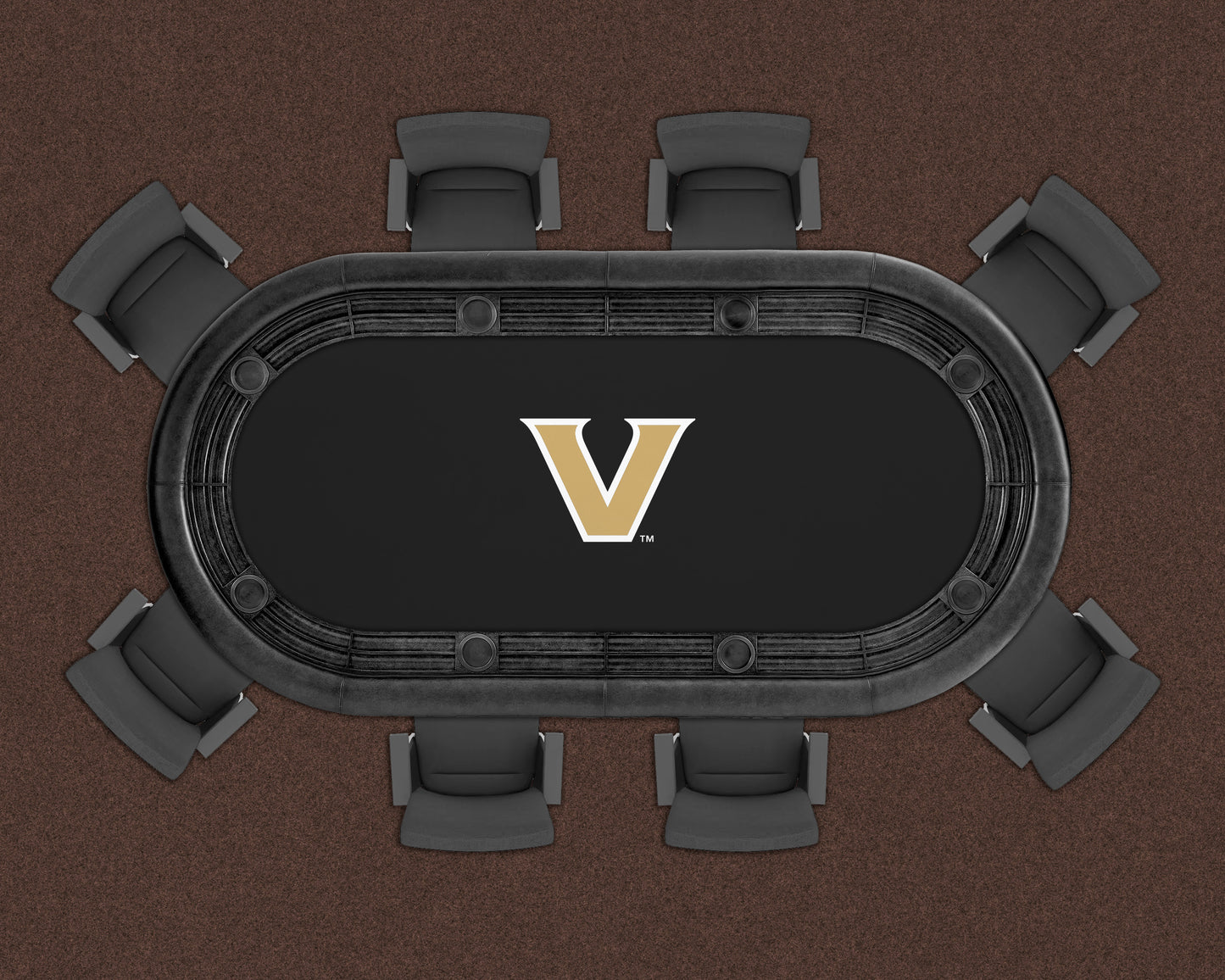 Vanderbilt Commodores Custom Poker Table Replacement Felt LIFESTYLE