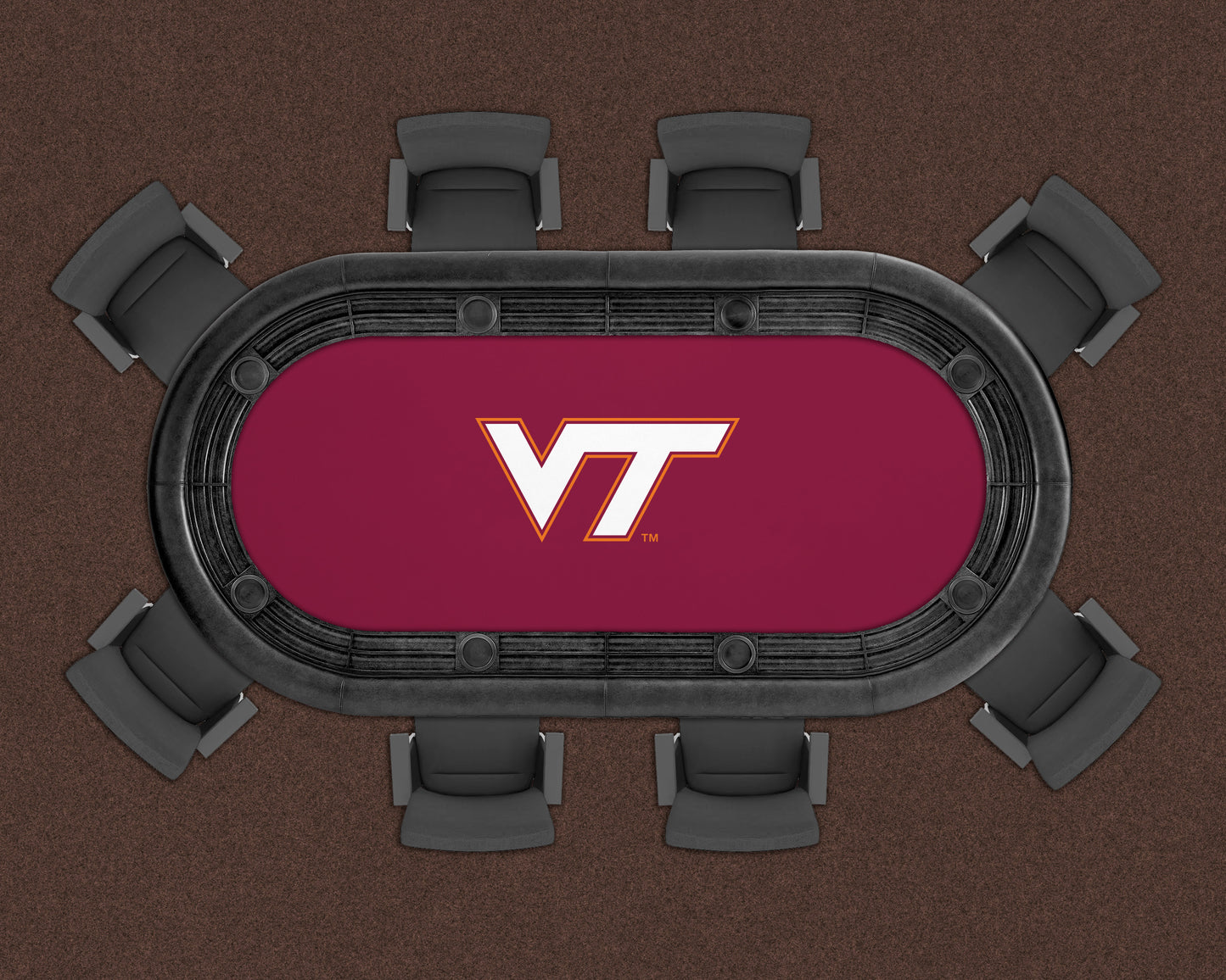 Virginia Tech Hokies Custom Poker Table Replacement Felt LIFESTYLE