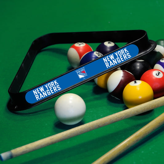 New York Rangers NHL 8-ball triangle rack - lifestyle photo