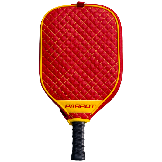 Calgary Flames quilted pickleball paddle cover back view
