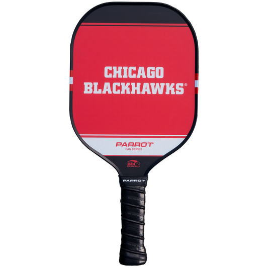 Chicago Blackhawks Sport Plus pickleball paddle back view