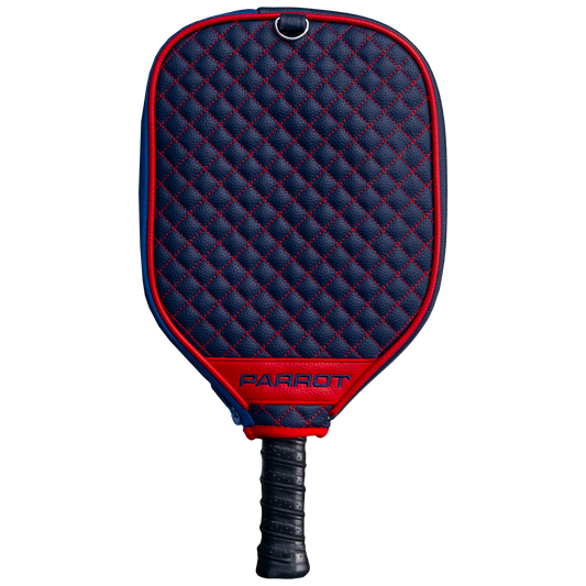 Columbus Blue Jackets quilted pickleball paddle cover back view