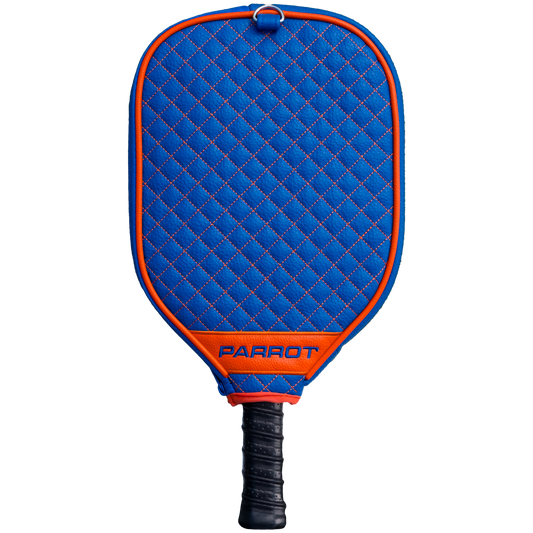 Edmonton Oilers quilted pickleball paddle cover back view