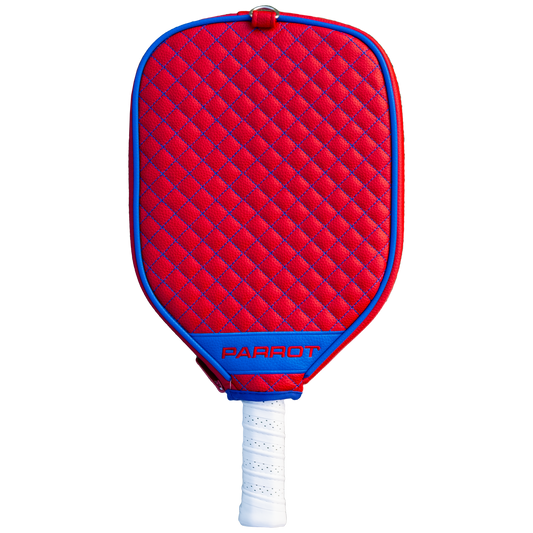 New York Rangers Red quilted pickleball paddle cover back view
