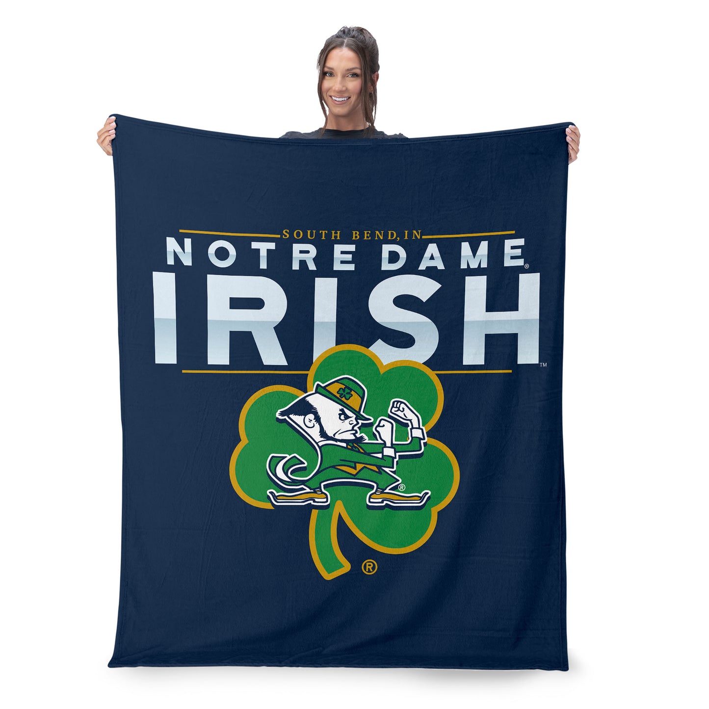 Notre Dame Fighting Irish TERRITORY silk touch throw blanket lifestyle