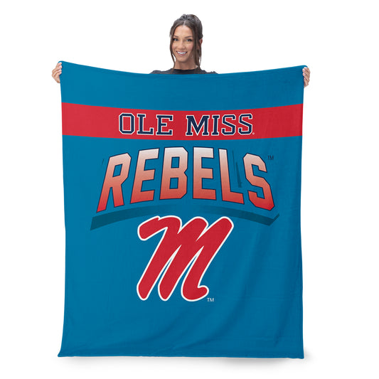 Mississippi Rebels large throw blanket