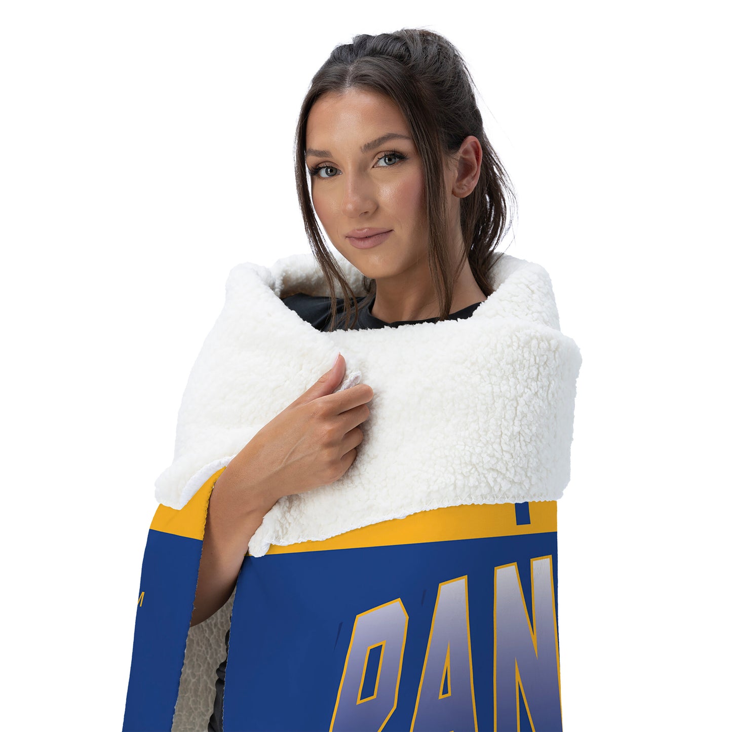 Pittsburgh Panthers BEVEL 50 X 60 SHERPA Snuggler Throw Blanket