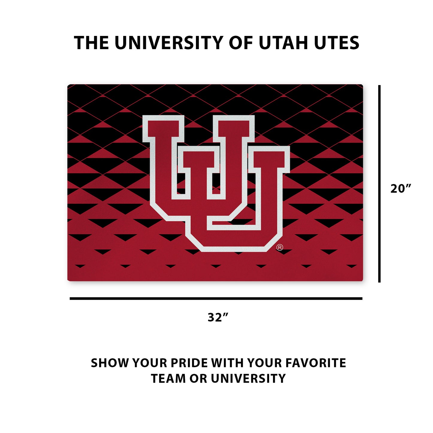 Utah Utes Washable Rug Dimensions