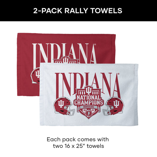 Indiana Hoosiers Nationals Champions Rally Fan Towel Dimensions