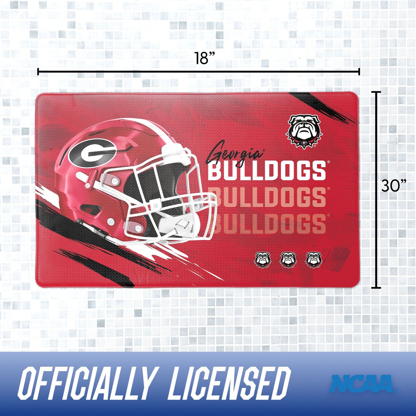 Georgia Bulldogs bath rug dimensions