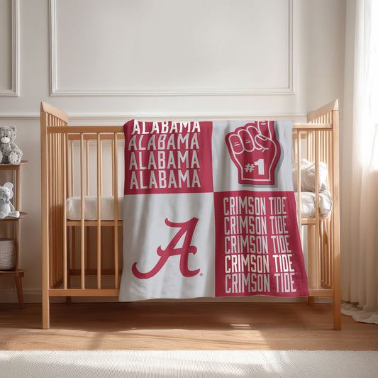 Alabama Crimson Tide Swaddle Blanket Lifestyle